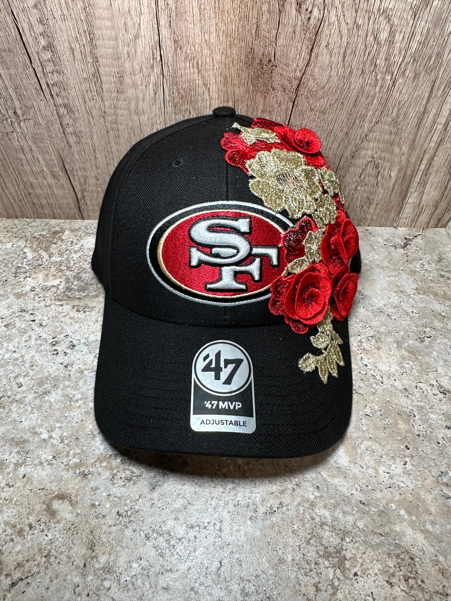 Gold Rose Fitted Hat