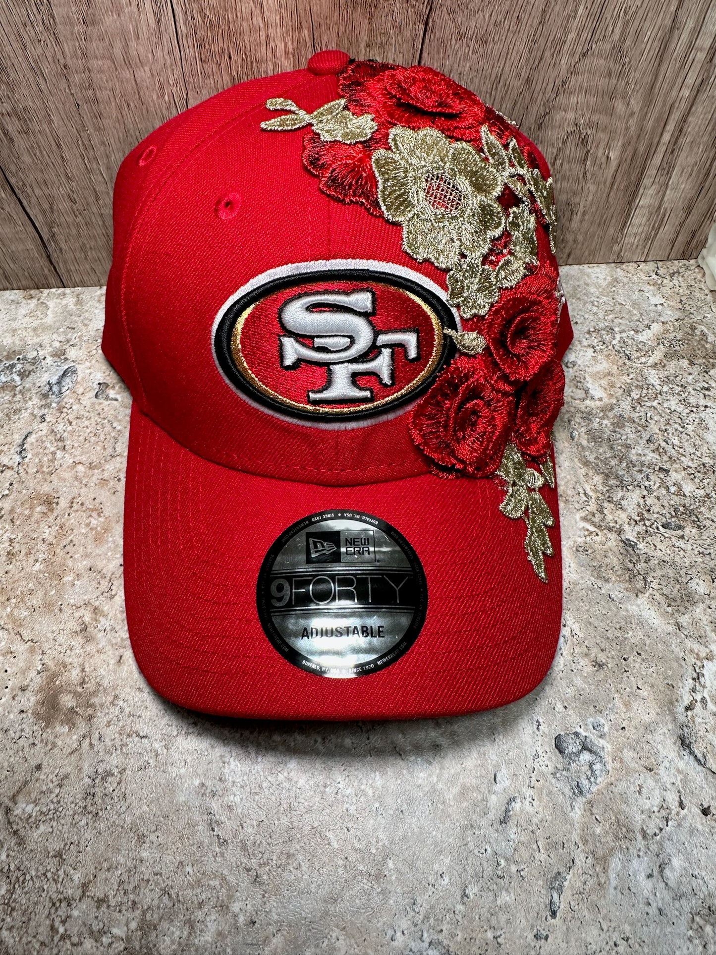 Gold Rose Fitted Hat