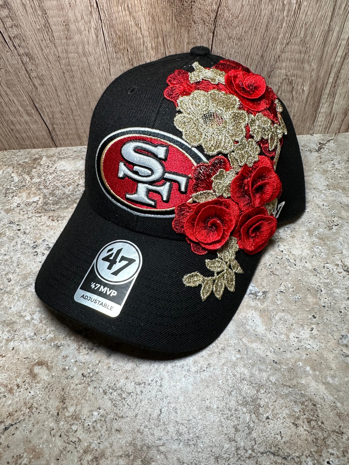Gold Rose Fitted Hat