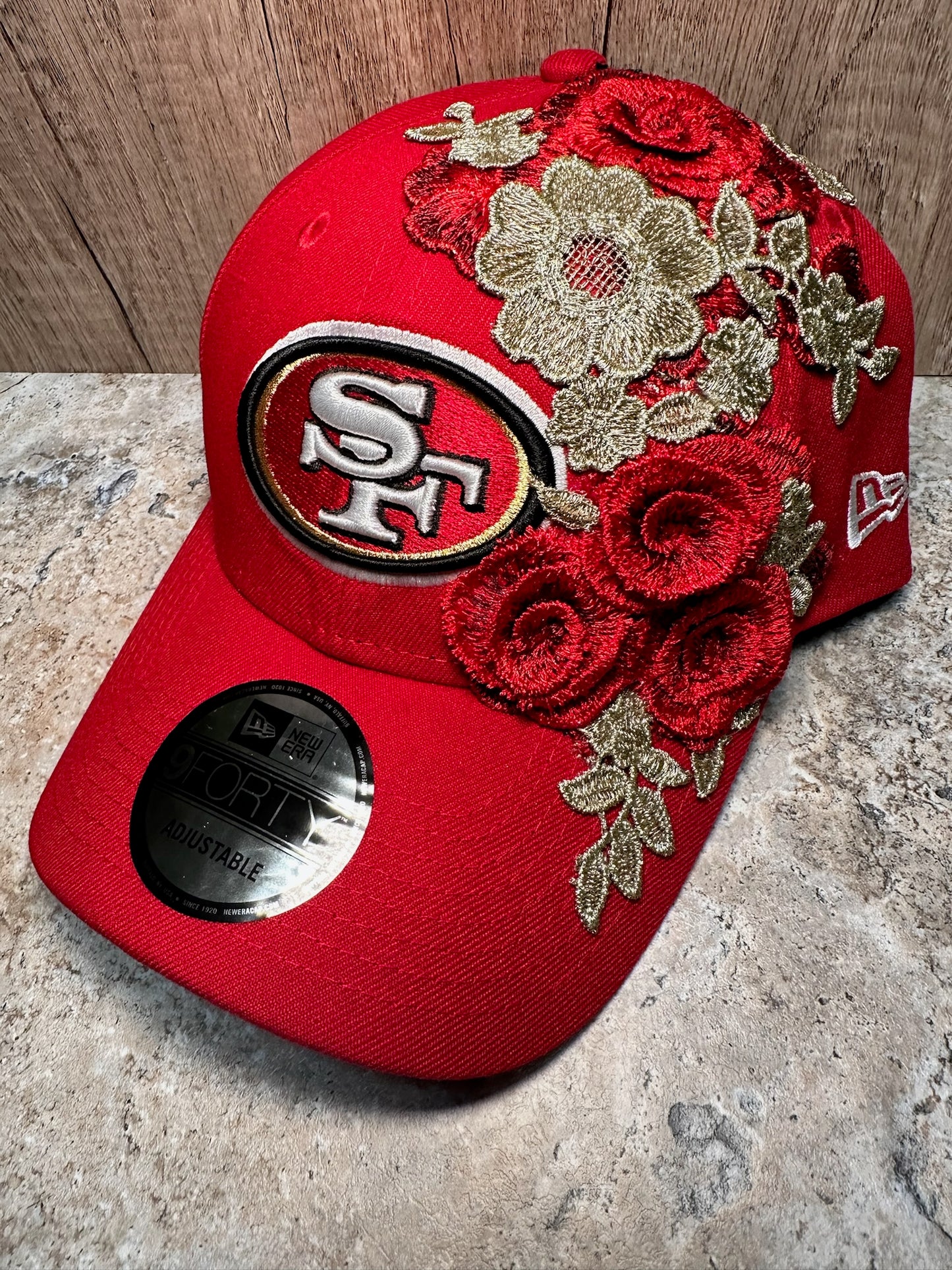 Gold Rose Fitted Hat