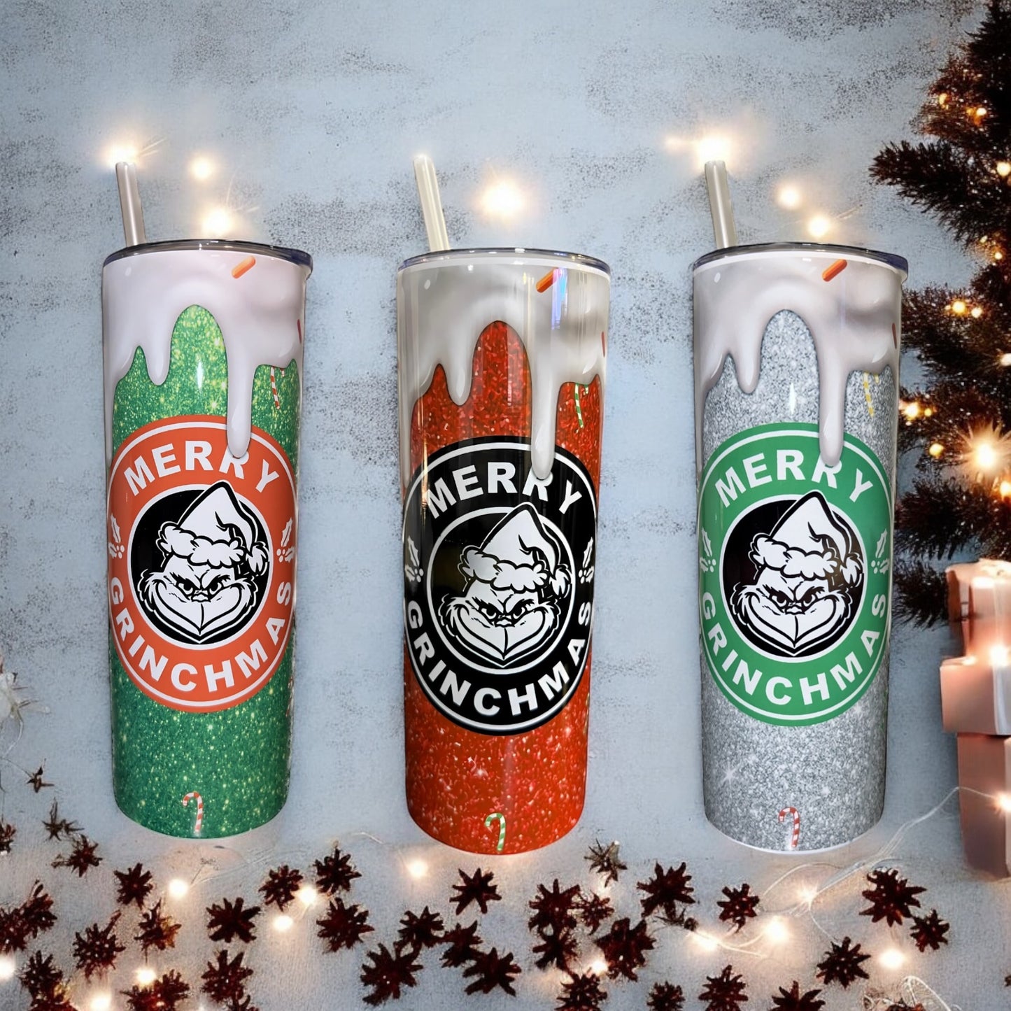 Merry Grinchmas Stainless Steel Tumbler