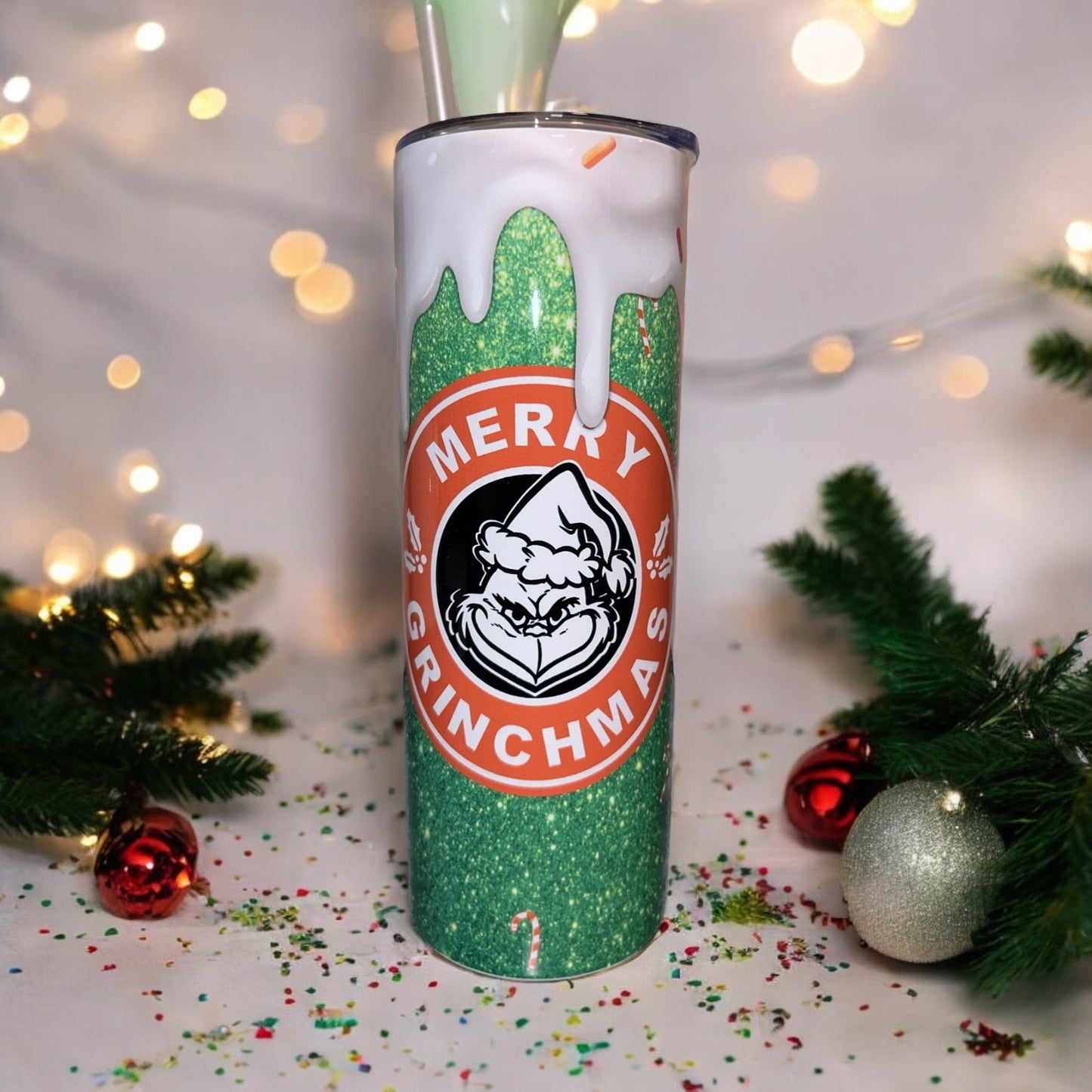 Merry Grinchmas Stainless Steel Tumbler