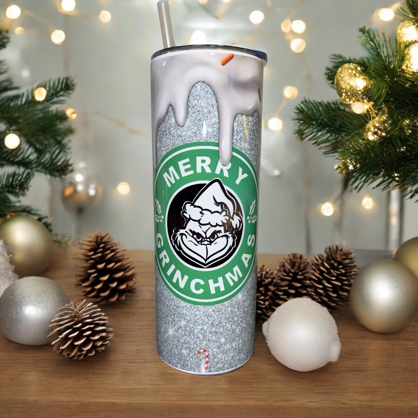 Merry Grinchmas Stainless Steel Tumbler