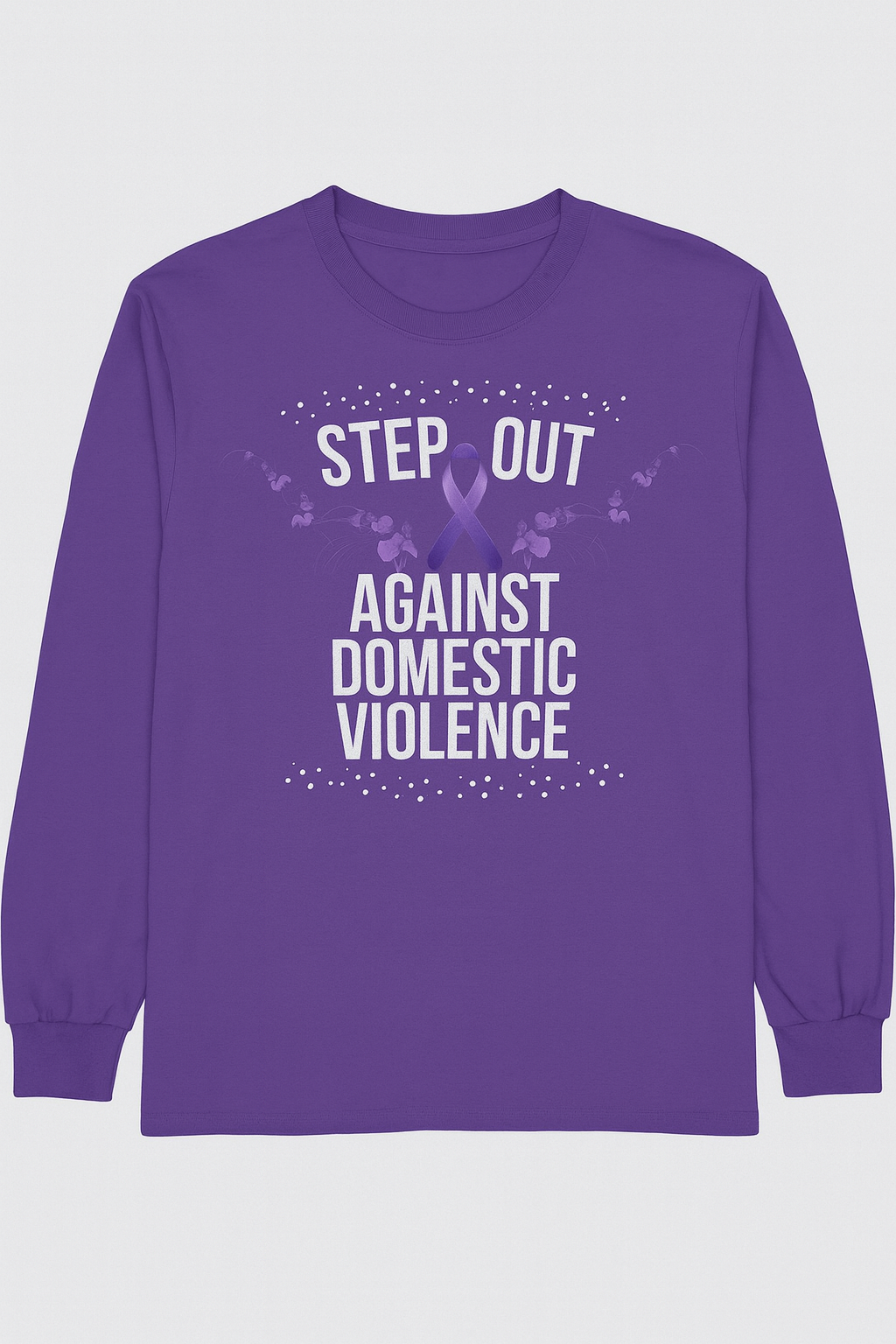 π Step Out Against Domestic Violence Long Sleeve Awareness Tee