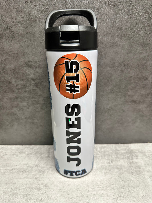 Customized 20oz Stainless Steel Sports Water Bottle with Straw Lid