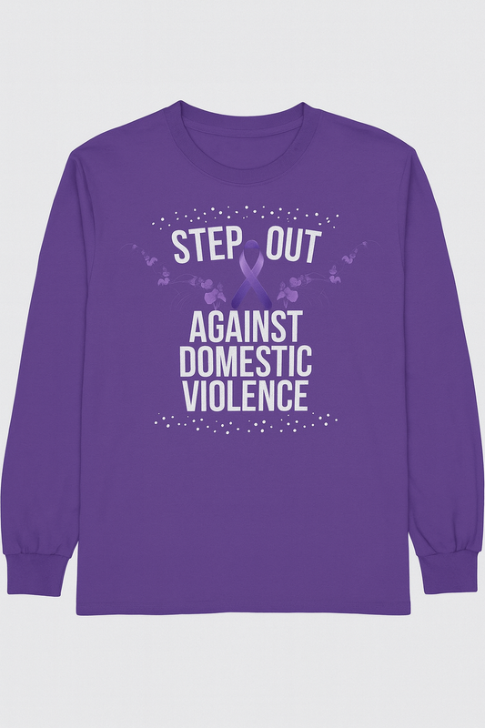 💜 Step Out Against Domestic Violence Long Sleeve Awareness Tee