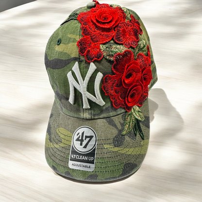 Camo Rose Fitted Cap