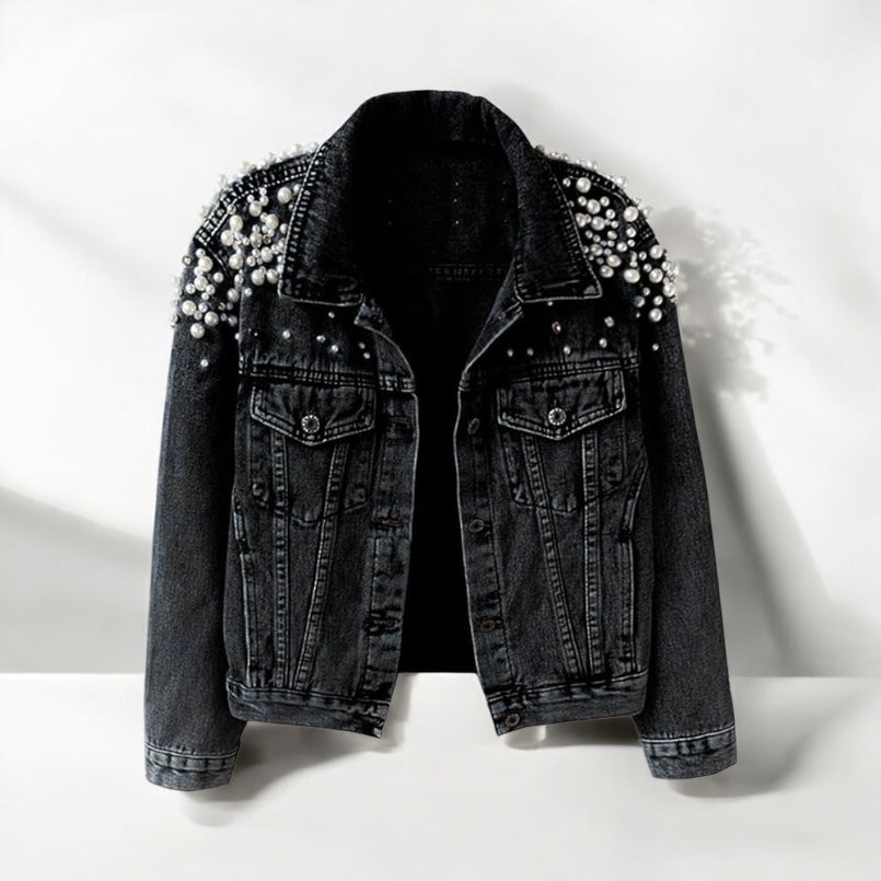 Luxe Noir Denim Jacket