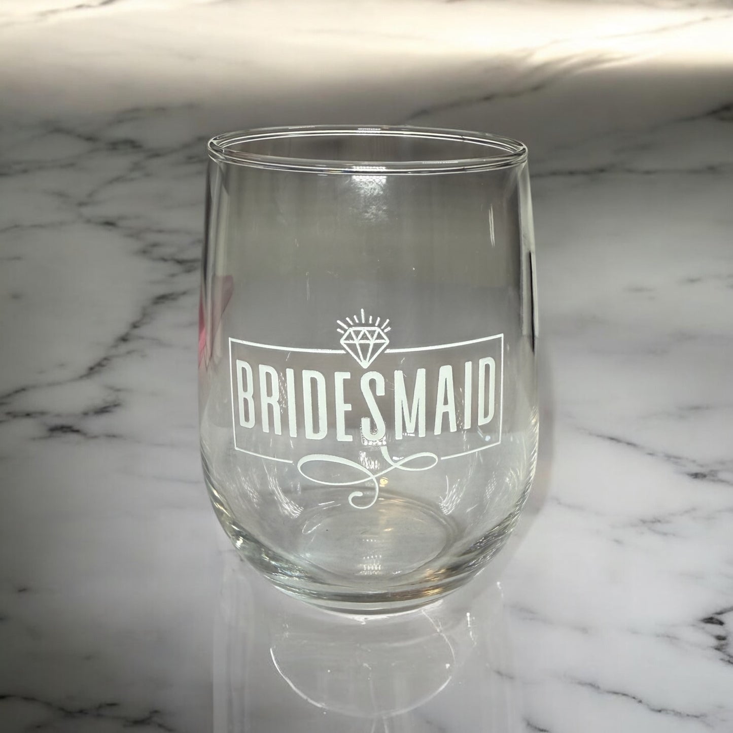 Bridesmaid Stemless Wine Glass