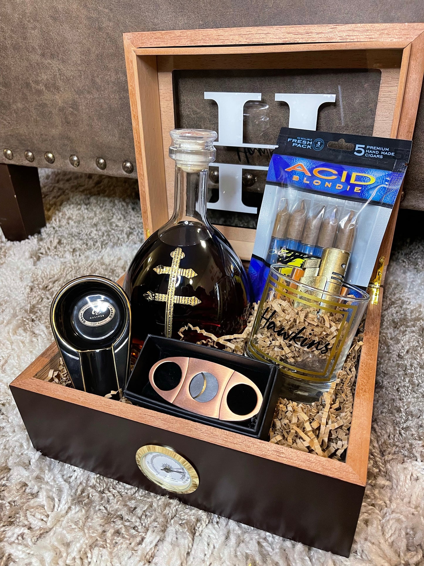 Customized Cigar Humidor Giftset